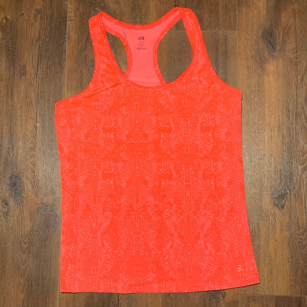 H&M Pink Snake Print Racer Back Tank